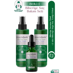 Biberiye Saç Bakım Seti Bukle - Biberiye Suyu Saç Toniği (150 ml x 2 Adet) + Biberiye Serumu 50 ml