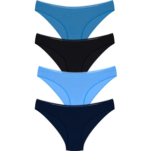4 Adet Dantel Işlemeli Bikini Külot Mint, Bej, Beyaz, Somon