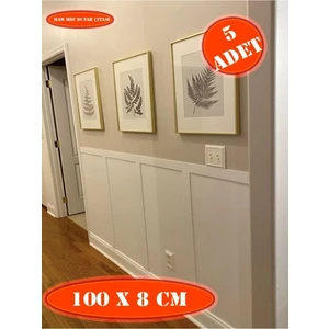 Iskandinav Duvar Çıtası 100CM x 8 cm (5 Adet) Çocuk Odası Duvar Dekorasyonu , Duvar Çıtası