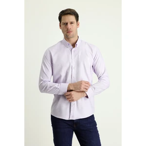 Uzun Kol Slim Fit Dar Kesim Oxford Pamuk Gömlek