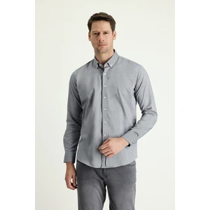 Uzun Kol Slim Fit Dar Kesim Oxford Pamuk Gömlek