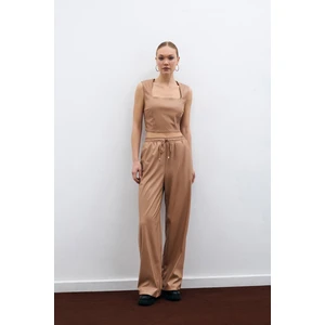 Salaş Deri Pantolon - Bej