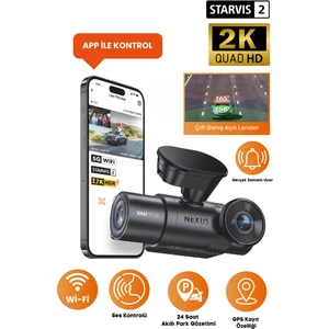 2x Çift Yönlü Araç Içi Kamera