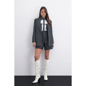 Klasik Tüvit Ceket - Sax Mavi