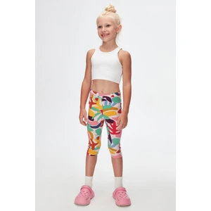 Cutouts Foliage Kız Çocuk Desenli Diz Altı Tayt Kapri