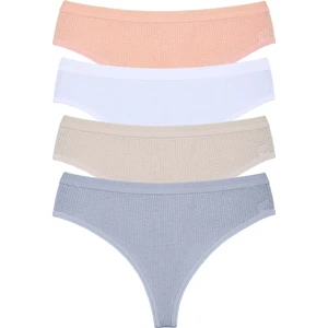 Humaone 4'li Paket %100 Fitill Ilikrali Özel Bel Tanga Külot