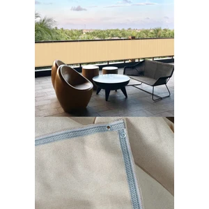 Branda Dünyası 70 x 370 cm Krem Balkon Filesi - Yüzde 95'lik Şeritli Halkalı File