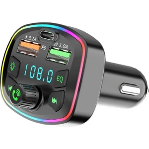 20W Telefon Araç Araba Çakmaklık Bluetooth Kablosuz Müzik Görüşme USB 3 In 1 Telefon Şarj
