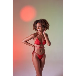 Holly Lolly Bağcıklı U Kesim Brezilya Model Slim Delphi Bikini Altı Kırmızı
