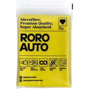 Roro Auto Everest Çift taraflı Mikrofiber Araç Kurulama Bezi & Oto Yıkama Havlusu 50x70 Sarı