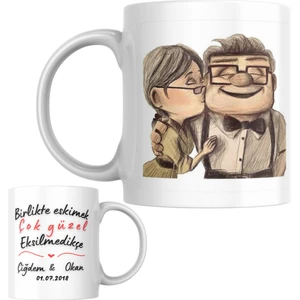 Mug Station Sevgililer Günü Özel Baskılı Kupa Bardak/Mug - Birlikte Eskimek Çok Güzel