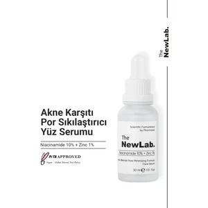 The NewLab. Niacinamide 10% + Zinc 1% - Akne Karşıtı Por Sıkılaştırıcı Yüz Serumu 30 ml