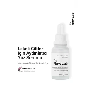 The NewLab. Lekeli Ciltler İçin Aydınlatıcı Yüz Serumu Niacinamide 5% + Alpha Arbutin 2%