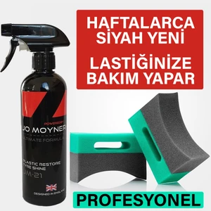 Jo Moyner Lastik, Plastik Tampon Parlatıcı 500  Ml + Lastik Parlatma Süngeri Set Profesyonel