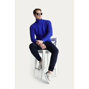 Balıkçı Yaka Slim Fit Dar Kesim Desenli Pamuklu Triko Kazak