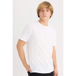 %100 Pamuk Regular Fit Bisiklet Yaka Baskılı Kısa Kollu Tişört D8203AX25SP