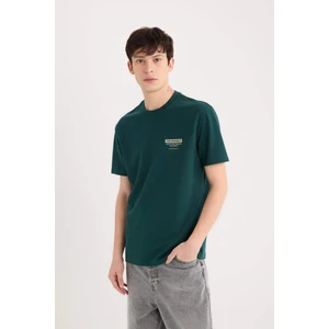 Regular Fit Bisiklet Yaka Baskılı Kısa Kollu Ağır Kumaş Tişört D5495AX25SP