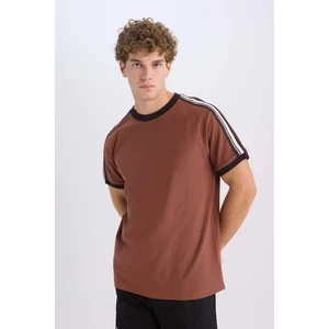 %100 Pamuk Regular Fit Bisiklet Yaka Kısa Kollu Pike Tişört C2563AX25SP