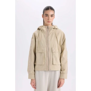 Su İtici Mevsimlik Mont Oversize Geniş Kalıp Kapüşonlu Fermuarlı A8577AX25SP