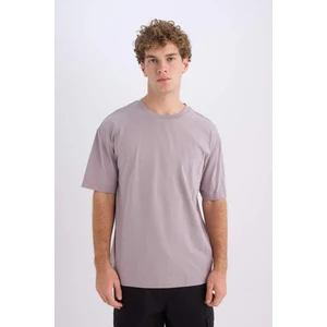 %100 Pamuk Boxy Fit Bisiklet Yaka Basic Düz Kısa Kollu Tişört D6070AX25SP
