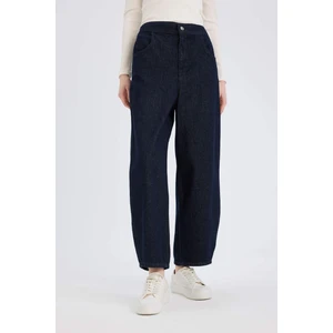 Barrel Fit Beli Lastikli Bilek Boy Cepli Yumuşak Jean Pantolon E3873AX25SP