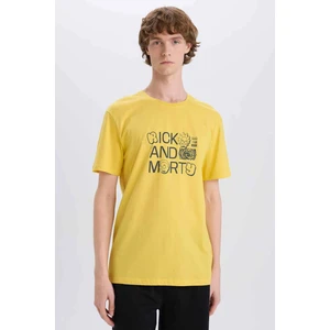 %100 Pamuk Rick and Morty Regular Fit Bisiklet Yaka Kısa Kollu Tişört E4761AX25SP