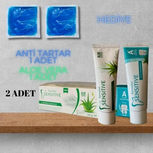 Sensitive Diş Macunu 2 Li Set Anti Tartar Aloe Vera Buz Jeli Hediyeli