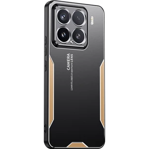 4U Sky Xiaomi 15 Telefon Kılıfı Için Alüminyum Alaşımlı Tpu Pc Arka Kapak-Altın (Yurt Dışından)