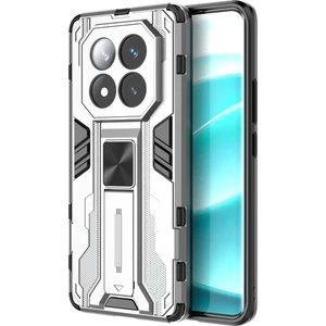 4U Sky Xiaomi Redmi Note 14 Pro+ 5G Kılıf PC+TPU Stand-Gümüş ile Darbeye Dayanıklı Telefon Kılıfı için (Yurt Dışından)