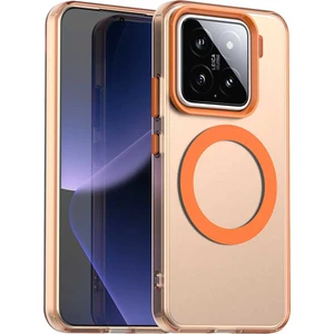 4U Sky Xiaomi 15 Kılıfı Için Magsafe Pc+Tpu+Pet Anti-Drop Telefon Kapağı İle Uyumlu-Turuncu (Yurt Dışından)