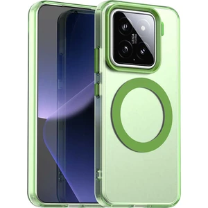 4U Sky Xiaomi 15 Kılıfı Magsafe Pc+Tpu+Pet İle Uyumlu Düşmeyi Önleyici Telefon Kapağı-Yeşil (Yurt Dışından)