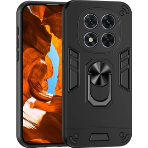 4U Sky Xiaomi Redmi Note 14 Pro 5G Kılıf Pc + Tpu Drop Defend Telefon Kapağı Halkalı Stand-Siyah Için (Yurt Dışından)