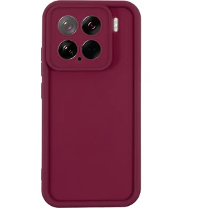 4U Sky Xiaomi 15 Kılıf Yivli Tasarım Tpu Kaymaz Telefon Kapağı-Kırmızı (Yurt Dışından)