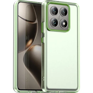 4U Sky Xiaomi 14T Pro Kılıf PC+TPU+PET Mat Düşme Önleyici Telefon Arka Kapak-Yeşil (Yurt Dışından)