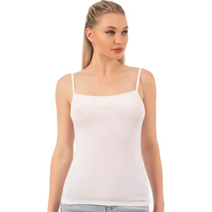 Özkan Underwear 2102 Kadın Viskon İp Askılı Önü Pullu Atlet