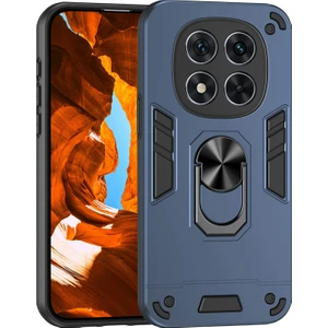 4U Sky Xiaomi Redmi Note 14 Pro 5G Kılıf Pc+Tpu Drop Defend Telefon Kapağı Halkalı Stand-Mavi Için (Yurt Dışından)