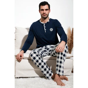 Kareli Pamuklu Regular Fit Uzun Kollu Pijama Takımı Erkek PİJAMA TAKIMI 60961003