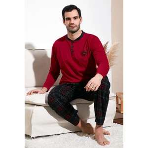 Kareli Pamuklu Regular Fit Uzun Kollu Pijama Takımı Erkek PİJAMA TAKIMI 60961003