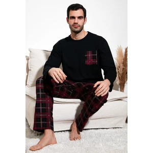 Ekoseli Cepli Beli Lastikli % 100 Pamuk Regular Fit Pijama Takımı Erkek PİJAMA TAKIMI 6572001