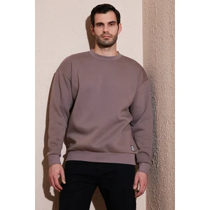 Regular Fit Bisiklet Yaka Pamuklu İçi Tüylü Yumuşak Şardonlu Sweat Erkek SWEAT 5905255