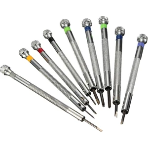 0,5-2,5 mm Çelik Hassas Tornavida Seti/9 Adet Saat Tamiri Için Taşınabilir Saatçi Bıçağı Çeşitli Yivli Aletler (Yurt Dışından)