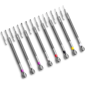Profesyonel Tornavida Seti, 8 Adet Profesyonel Tornavida Seti Mini Hassas Kit 0.6-1.6mm Saat Gözlükleri Onarımı Için, Gümüş (Yurt Dışından)