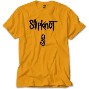 Z zepplin Slipknot Logo Text Sarı Tişört