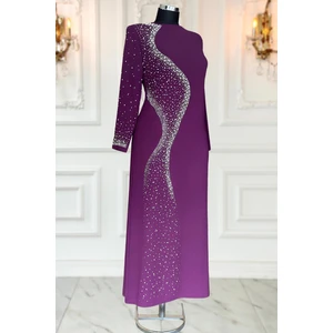 Amine Hüma Didar Tesettür Abiye Mürdüm