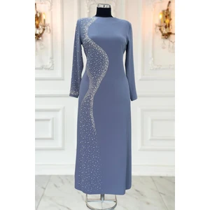 Amine Hüma Didar Tesettür Abiye Gri