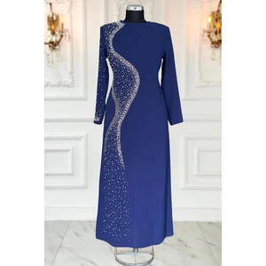 Amine Hüma Didar Tesettür Abiye Lacivert