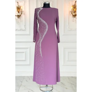 Amine Hüma Didar Tesettür Abiye Lavanta