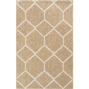 Cool Halı Mocha 669 Beyaz Katlama Hav Vermez Kolay Temizlenen Jüt Hasır Görünüm Modern Kesme Halı