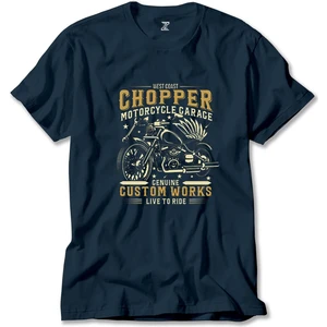 Z zepplin West Coast Chopper Motorcycle Lacivert Tişört