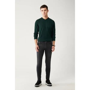 Erkek Siyah Rio Jean Pantolon Eskitme Yıkamalı Esnek Skinny Fit A32y3511